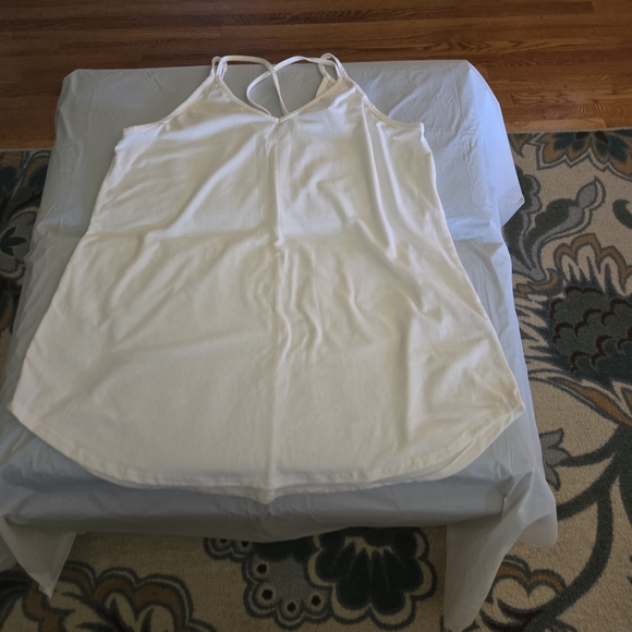 LuLaRoe White Daniella Strappy Iver Sized Tank Top - Picture 1 of 5